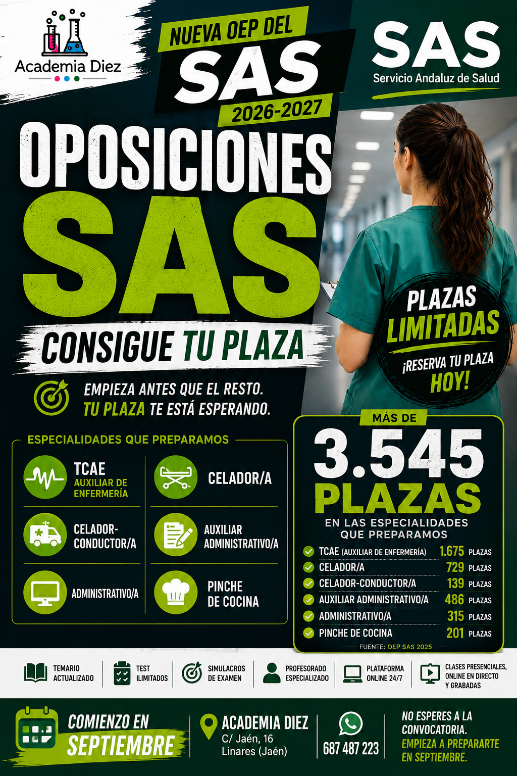 Preparación de Oposiciones SAS en Linares